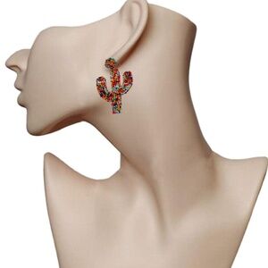 European Handmade Bohemian Cactus Earrings